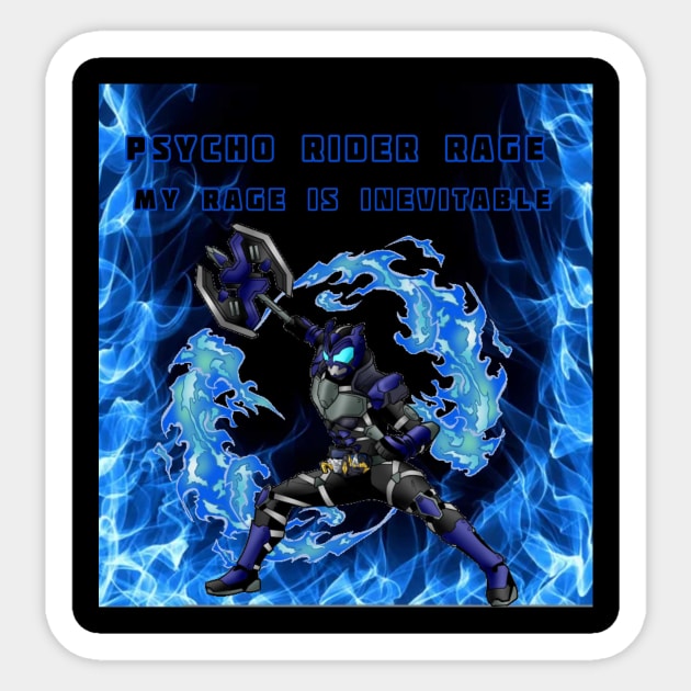 Psycho Rider Rage Sticker by Psycho Rider Rage 